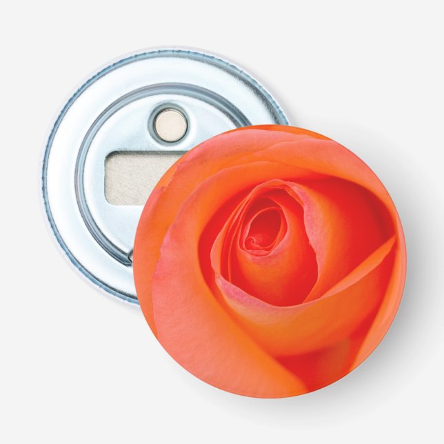 Marvelous Orange Rose Bud Bottle Opener (Front)