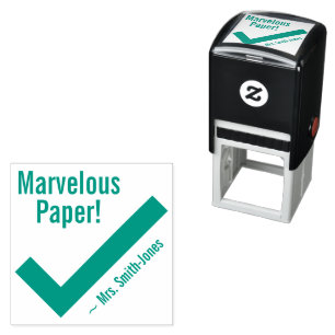 "Marvelous Paper!" + Custom Educator Name Self-inking Stamp