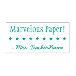[ Thumbnail: "Marvelous Paper!" + Tutor's Name Rubber Stamp ]