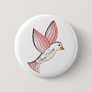Marvelous Peace and Love Dove Button