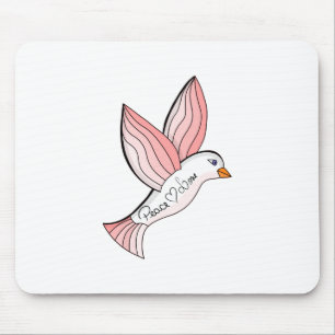 Marvelous Peace and Love Dove Mouse Pad