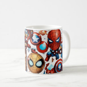 "Marvelous Seamless White Background: Where Heroe Coffee Mug