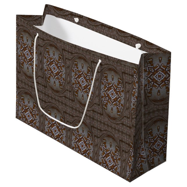 Marvelous sensational decorative African Print art Large Gift Bag (Front Angled)