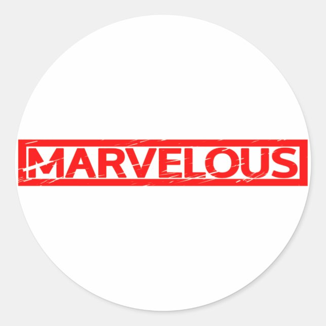 Marvelous Stamp Classic Round Sticker (Front)