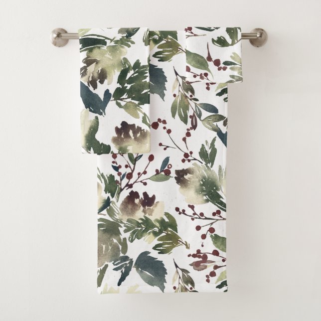 Marvelous Winter Foliage Bath Towels (Insitu)