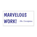 [ Thumbnail: "Marvelous Work!" Acknowledgement Rubber Stamp ]