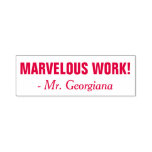[ Thumbnail: "Marvelous Work!" Grading Rubber Stamp ]