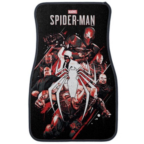 Marvels Spider_Man  Bad Guys In Spideys Head Car Floor Mat