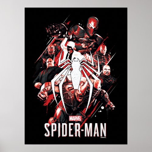 Marvels Spider_Man  Bad Guys In Spideys Head Poster