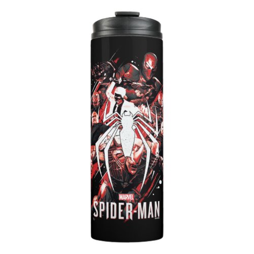 Marvels Spider_Man  Bad Guys In Spideys Head Thermal Tumbler
