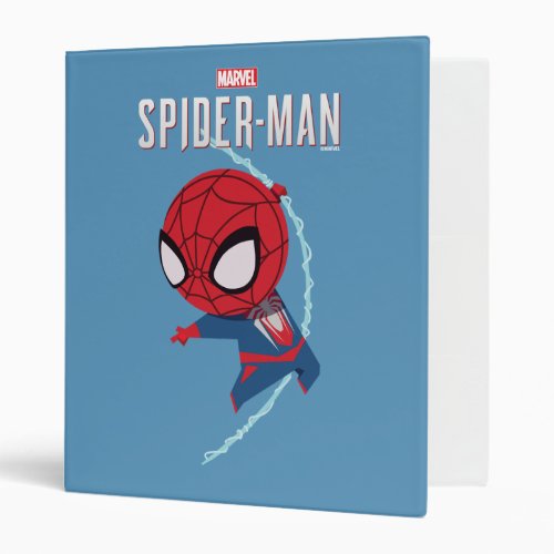 Marvels Spider_Man  Cartoon Spidey Swinging 3 Ring Binder