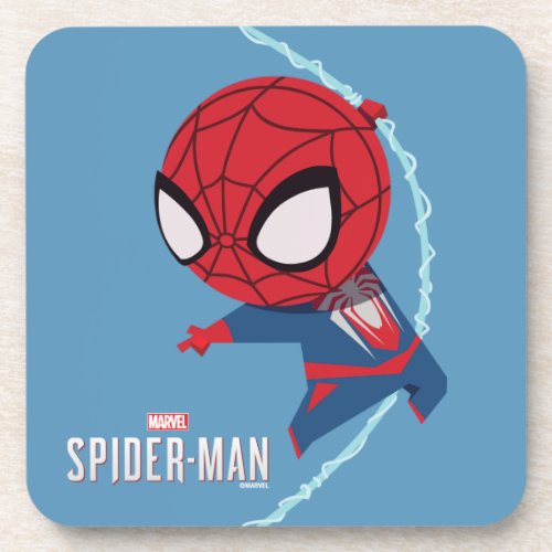 Marvels Spider_Man  Cartoon Spidey Swinging Beverage Coaster