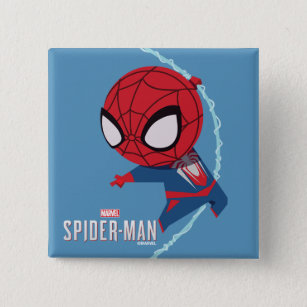 Marvel's Spider-Man   Cartoon Spidey Swinging Button