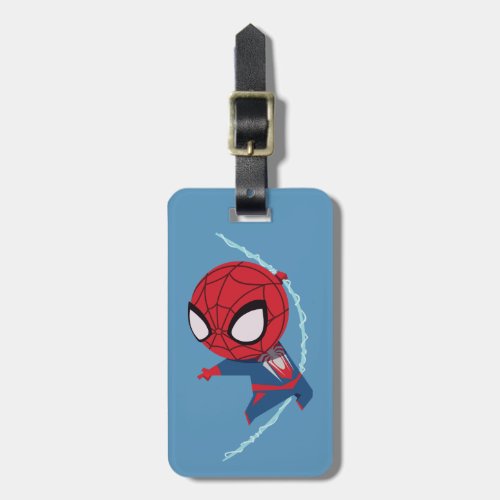Marvels Spider_Man  Cartoon Spidey Swinging Luggage Tag