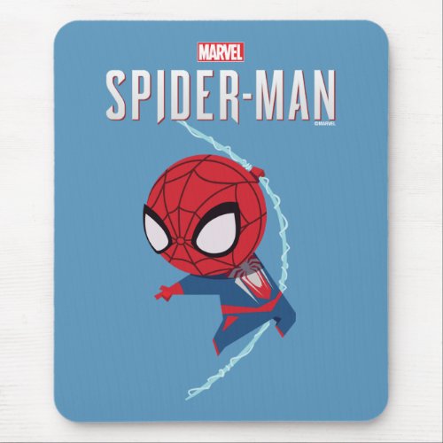 Marvels Spider_Man  Cartoon Spidey Swinging Mouse Pad