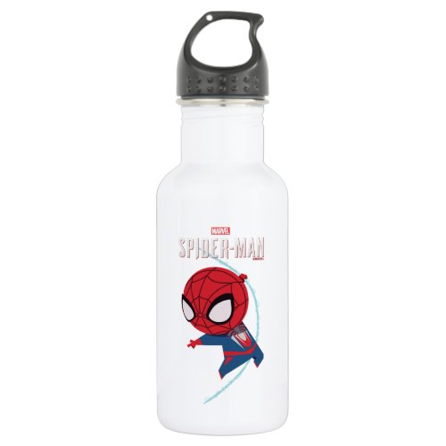 Marvels Spider_Man  Cartoon Spidey Swinging Stainless Steel Water Bottle