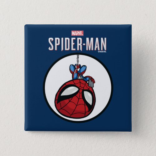 Marvels Spider_Man  Cartoon Spidey Upside Down Button