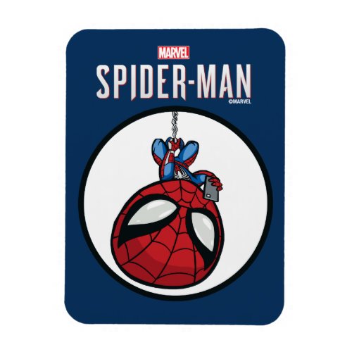 Marvels Spider_Man  Cartoon Spidey Upside Down Magnet