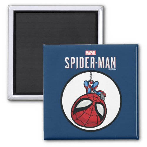 Marvels Spider_Man  Cartoon Spidey Upside Down Magnet