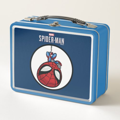 Marvels Spider_Man  Cartoon Spidey Upside Down Metal Lunch Box