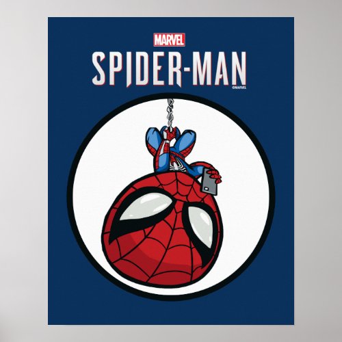 Marvels Spider_Man  Cartoon Spidey Upside Down Poster