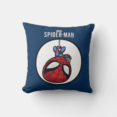 Marvels Spider_Man  Cartoon Spidey Upside Down Throw Pillow