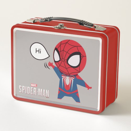 Marvels Spider_Man  Cartoon Spidey Wave Metal Lunch Box