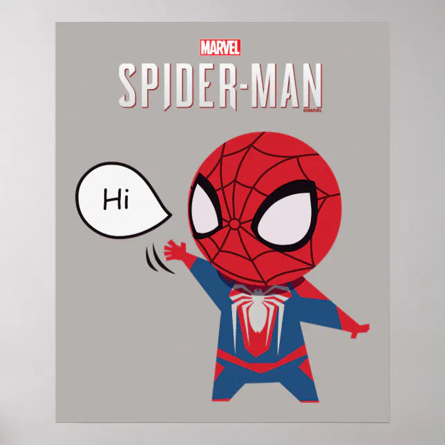 Marvel's Spider-Man | Cartoon Spidey Wave Poster | Zazzle