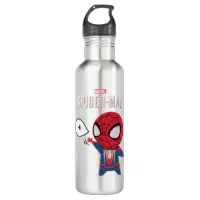 Marvel Comic Book Spiderman Artwork 22 Oz. Stainless Steel Water Bottle