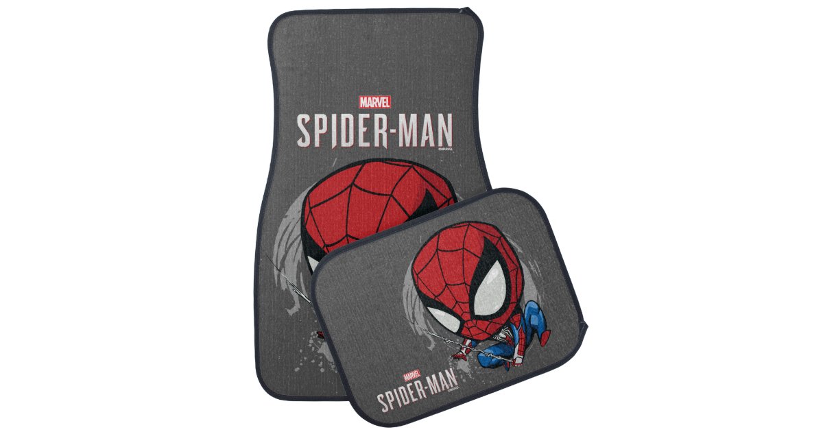 Marvel's Spider-Man | Cartoon Spidey Web Swing Car Floor Mat | Zazzle