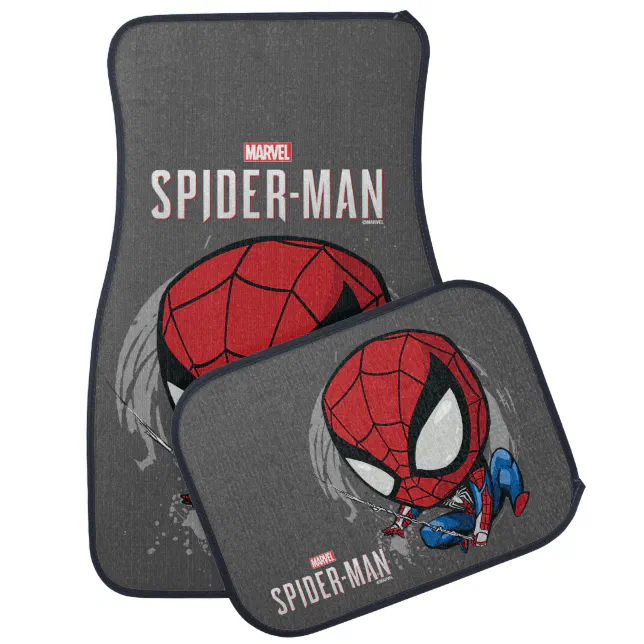 Marvel's Spider-Man | Cartoon Spidey Web Swing Car Floor Mat | Zazzle