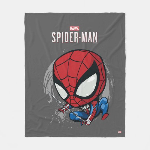 Marvels Spider_Man  Cartoon Spidey Web Swing Fleece Blanket