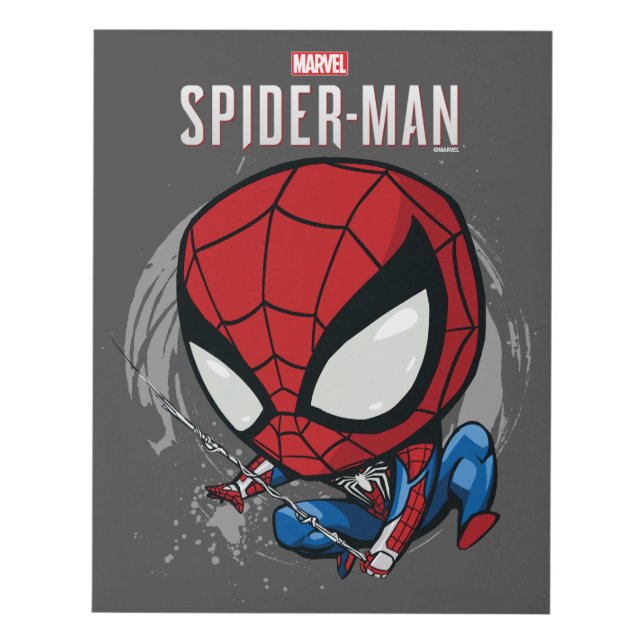 Marvel's Spider-Man | Cartoon Spidey Web Swing Panel Wall Art (Front)