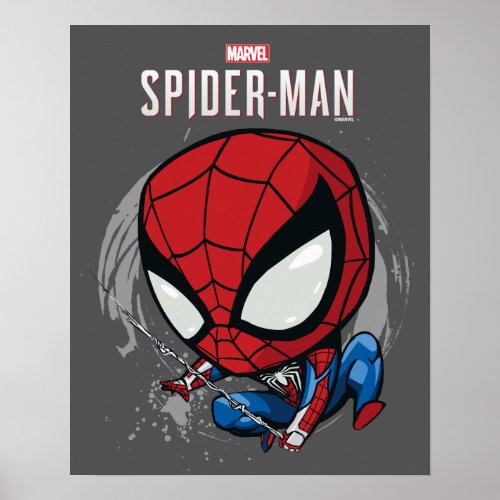 Marvels Spider_Man  Cartoon Spidey Web Swing Poster