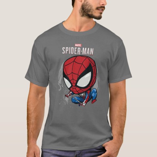 Marvels Spider_Man  Cartoon Spidey Web Swing T_Shirt