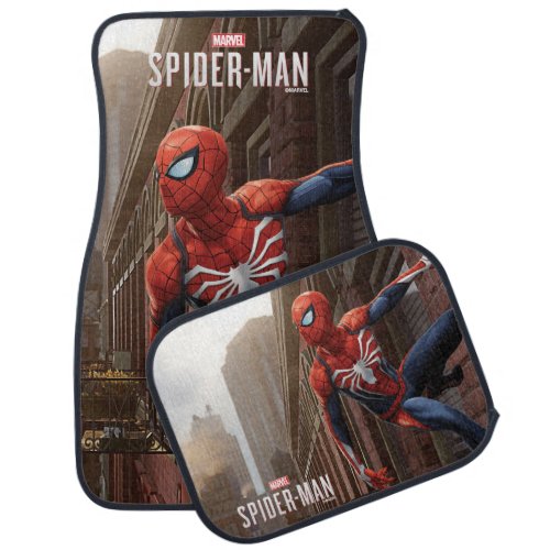 Marvels Spider_Man  Hanging On Wall Pose Car Floor Mat