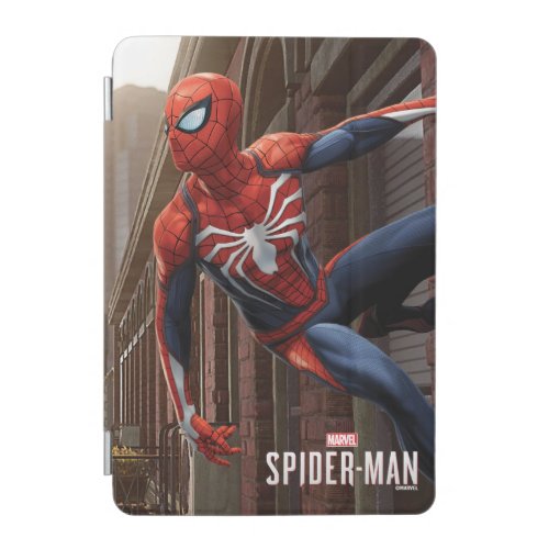 Marvels Spider_Man  Hanging On Wall Pose iPad Mini Cover