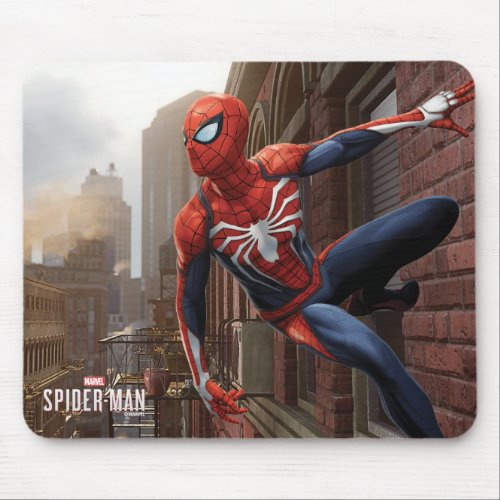 Marvels Spider_Man  Hanging On Wall Pose Mouse Pad