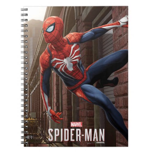 Marvels Spider_Man  Hanging On Wall Pose Notebook