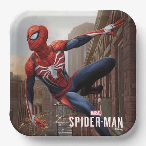 Marvels Spider_Man  Hanging On Wall Pose Paper Plates