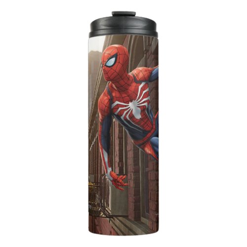 Marvels Spider_Man  Hanging On Wall Pose Thermal Tumbler