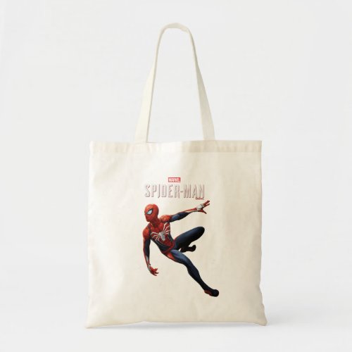 Marvels Spider_Man  Hanging On Wall Pose Tote Bag