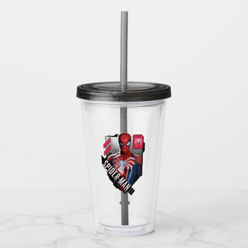 Marvels Spider_Man  Hi_Tech Character Badge Acrylic Tumbler