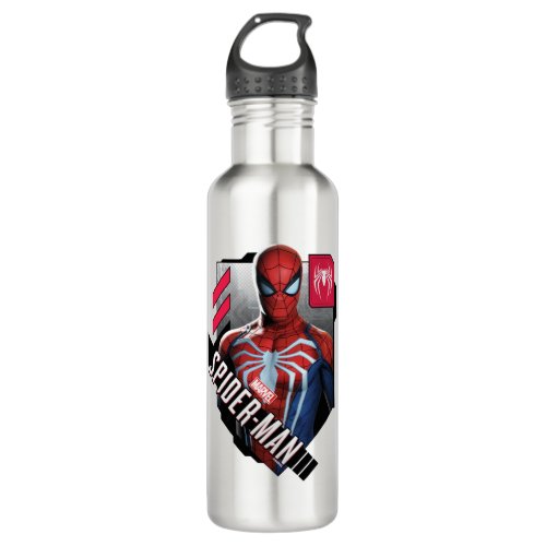 Marvels Spider_Man  Hi_Tech Character Badge Stainless Steel Water Bottle