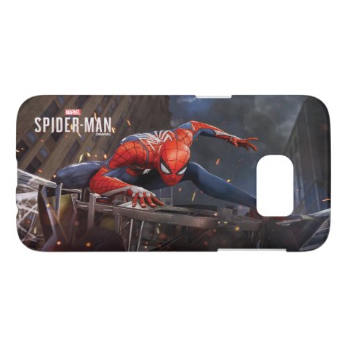 Marvels Spider_Man  Landing on Webbed Helicopter Samsung Galaxy S7 Case