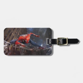 Marvel's Spider-man | Landing On Webbed Helicopter Luggage Tag by spidermanclassics at Zazzle