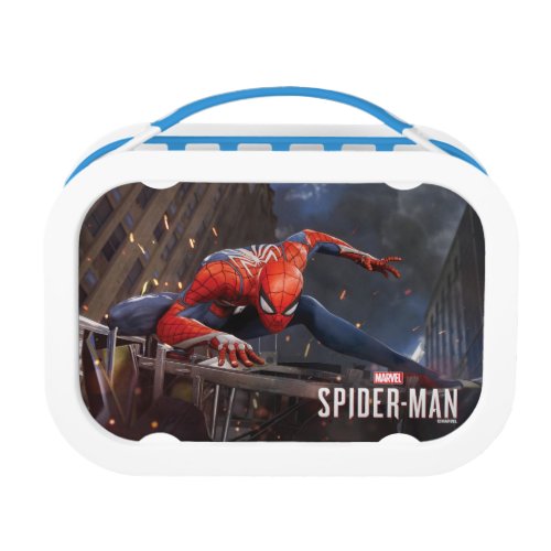 Marvels Spider_Man  Landing on Webbed Helicopter Lunch Box