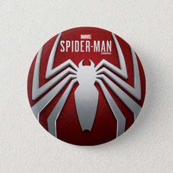 Marvel's Spider-man | Metal Spider Emblem Button by spidermanclassics at Zazzle