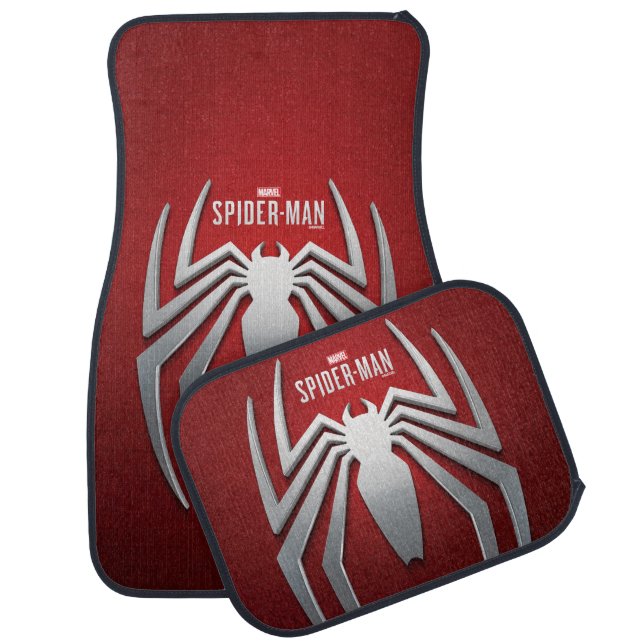Marvel's Spider-Man | Metal Spider Emblem Car Floor Mat (Set)