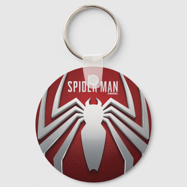 Marvel's Spider-Man | Metal Spider Emblem Keychain (Front)